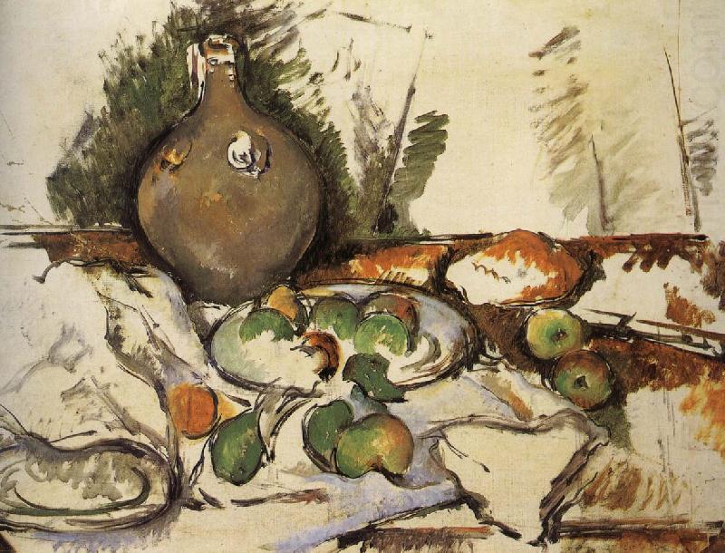 have a bottle of still life, Paul Cezanne